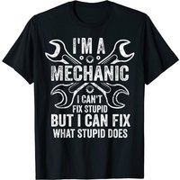 T-shirt Vintage Mécanicien pour Hommes - Je Peux Réparer Ce Que Fait Stupide