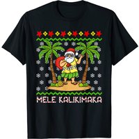 T-shirt Santa Mele Kalikimaka Noël Hawaïen de Juillet pour Hommes
