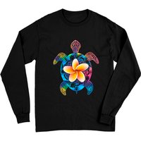 Hawaiian Tie Dye Sea Turtle Long Sleeve Shirt for Men and Women — Mens T Shirts