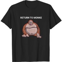 Reject Humanity Return To Monke T-Shirt for Men - Black — Mens T Shirts