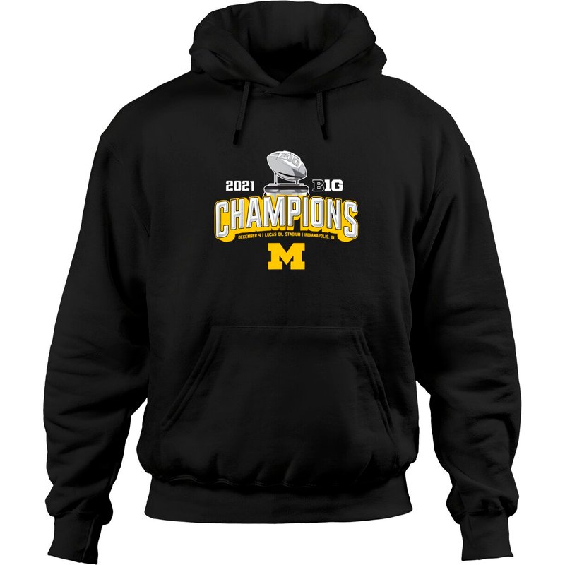 Hoodie Unisexe Michigan Football Champions Big Ten 2021 — Sweats à capuche pour hommes
