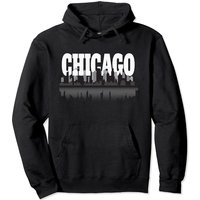 Hoodie Little Chicago Skyline de Windy City et Réflexion — Sweats à capuche pour hommes