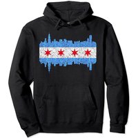Hoodie Little Chicago - Drapeau de la ville de Chicago Vintage — Sweats à capuche pour hommes
