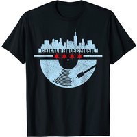 Little Chicago T-Shirt Chicago House Music Vintage Vinyl DJ Raver — Mens T Shirts
