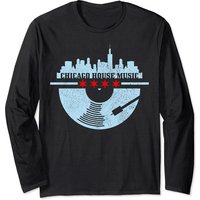T-shirt à manches longues Little Chicago House Music Vintage DJ Raver