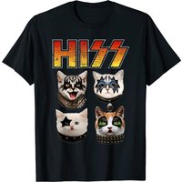 Weird Faces T-shirt Hiss Funny Cat Lover for Men — Mens T Shirts