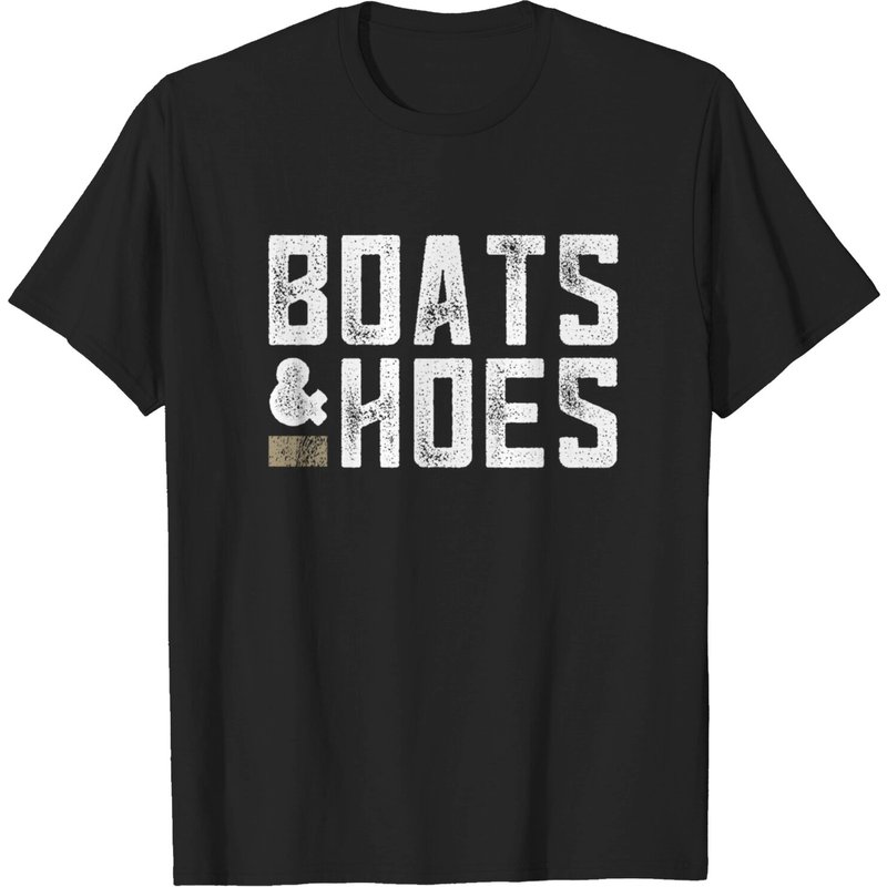 Boats & Hoes Funny Boat Lover T-Shirt for Men — Mens T Shirts