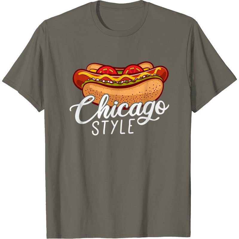 T-shirt Little Chicago Style Hot Dog Cadeau pour Hommes — T-shirts pour hommes
