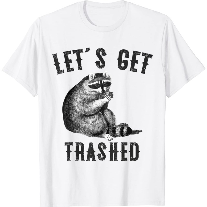 T-shirt pour hommes Amoureux des ratons laveurs Let's Get Trashed — T-shirts pour hommes