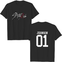 T-Shirt Unisexe YJYP Kpop Stray Kids - Jisung, Felix, Hyunjin, Woojin, Minho