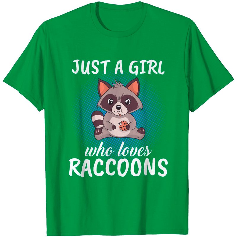 Juste une fille qui aime les ratons laveurs T-shirt pour hommes — T-shirts pour hommes