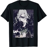 Anime Girl Aesthetic Dark Floral Kawaii Waifu T-Shirt for Men — Mens T Shirts