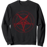 Sweat à Capuche Sigil Of Baphomet Pentagramme Rouge Unisexe — Sweats à capuche pour hommes