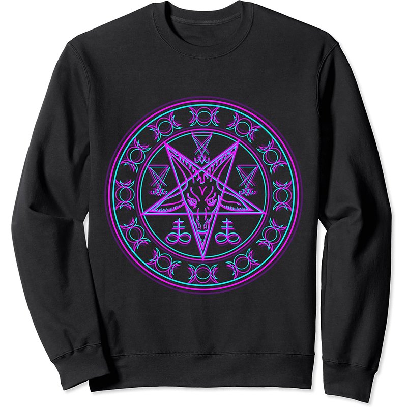 Sweat à Capuche Sigil Of Baphomet Unis Noir — Sweats à capuche pour hommes