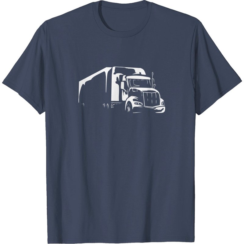 T-shirt Tops Driver Semi Truck pour hommes en noir — T-shirts pour hommes