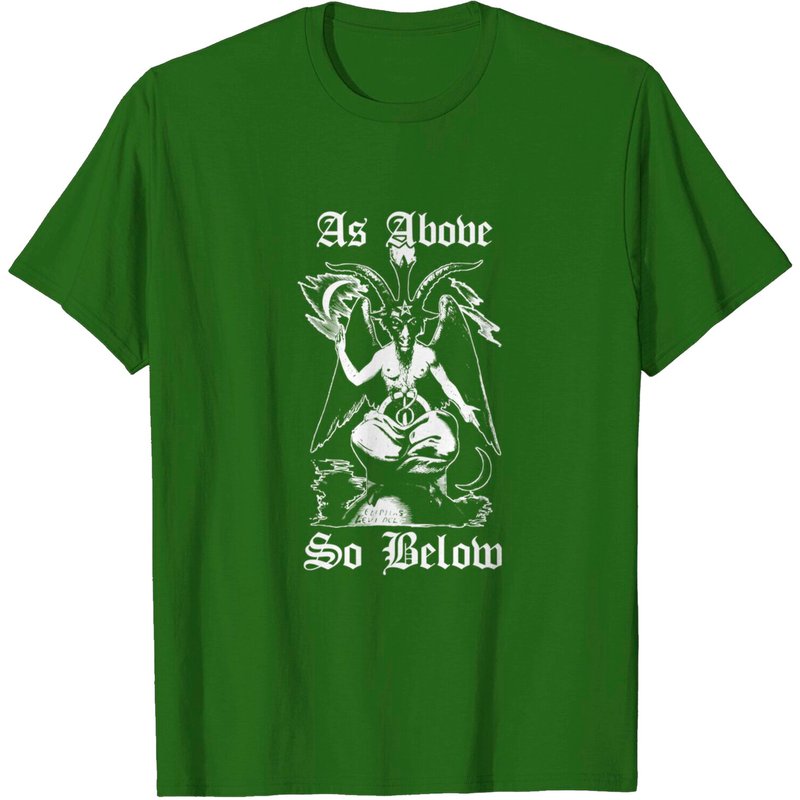 Sigil Of Baphomet T-Shirt As Above So Below Black Magic Devil — Mens T Shirts