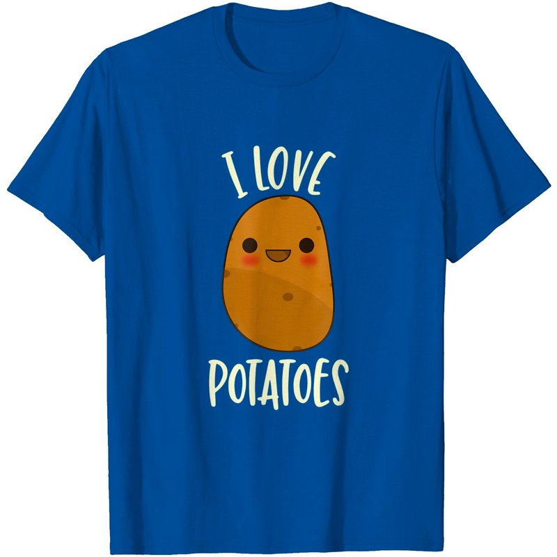 I Love Potatoes T-Shirt for Men - Cute Potato Graphic Tee — Mens T Shirts