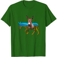 T-shirt Silhouette de Mule Donkey pour Hommes
