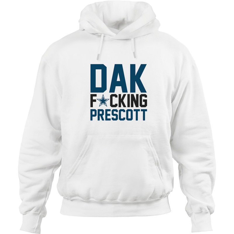 Hoodie Unisexe Dak Prescott Cowboys en Vert Militaire — Sweats à capuche pour hommes