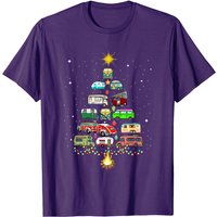 T-shirt pour hommes avec véhicules de camping et arbre de Noël — T-shirts pour hommes