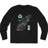 Appalachian Trail Hiking Camping Map Long Sleeve Shirt — Mens T Shirts