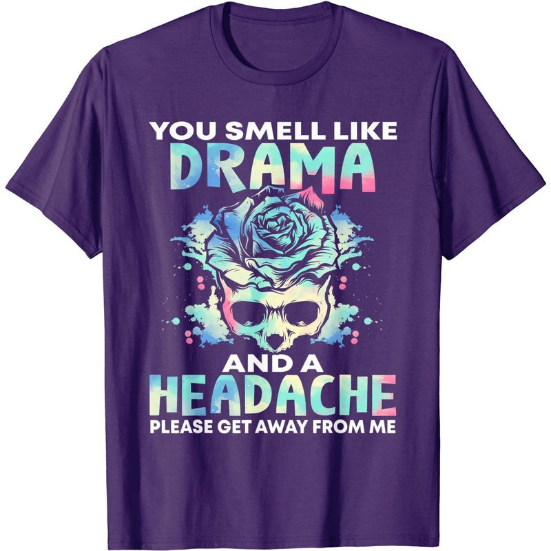 T-shirt Skull Quote pour hommes en noir