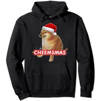 Hoodie Dogelore Cheemsmas - Chandail de Noël Design Doge Meme — Sweats à capuche pour hommes