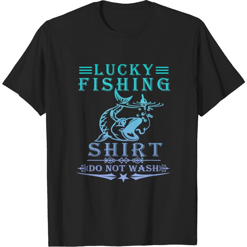 Lucky Fishing Shirt Vintage Fishing Lover T-Shirt for Men — Mens T Shirts