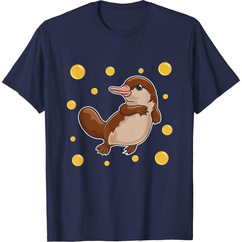 Cute Platypus Men's T-Shirt in Black — Mens T Shirts