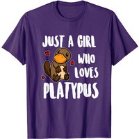 Just A Girl Who Loves Platypus Funny T-Shirt for Men