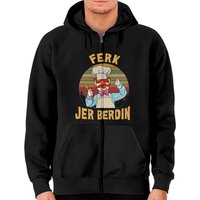 Ferk Jer Berdin Zip Hoodies Chef Suédois Vintage Unisexe — Sweats à capuche pour hommes