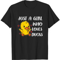 Just A Girl Who Loves Ducks Men's Pullover T-Shirt — Mens T Shirts