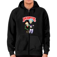 Ponsaki Hoodie Zippé Hip Hop Backwoods Rick & Morty pour Hommes — Sweats à capuche pour hommes