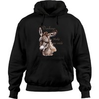 Hoodie Silhouette d'Âne pour Unisexe en Noir — Sweats à capuche pour hommes