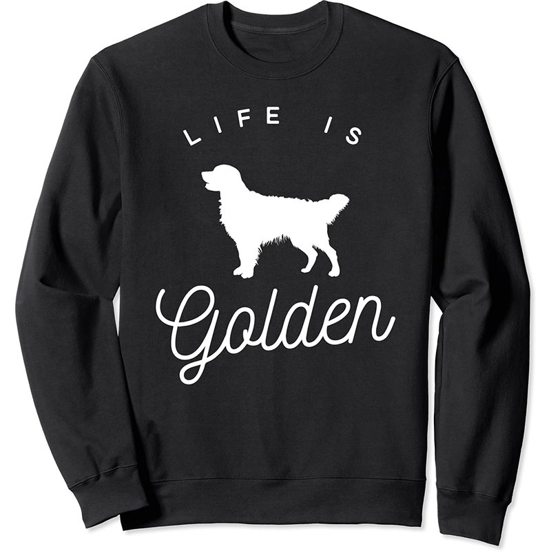 Sweatshirt Life Is Golden pour les amoureux des Golden Retrievers — Sweats à capuche pour hommes