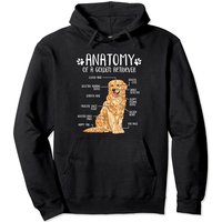 Hoodie Funny Anatomy Amoureux des Golden Retrievers — Sweats à capuche pour hommes