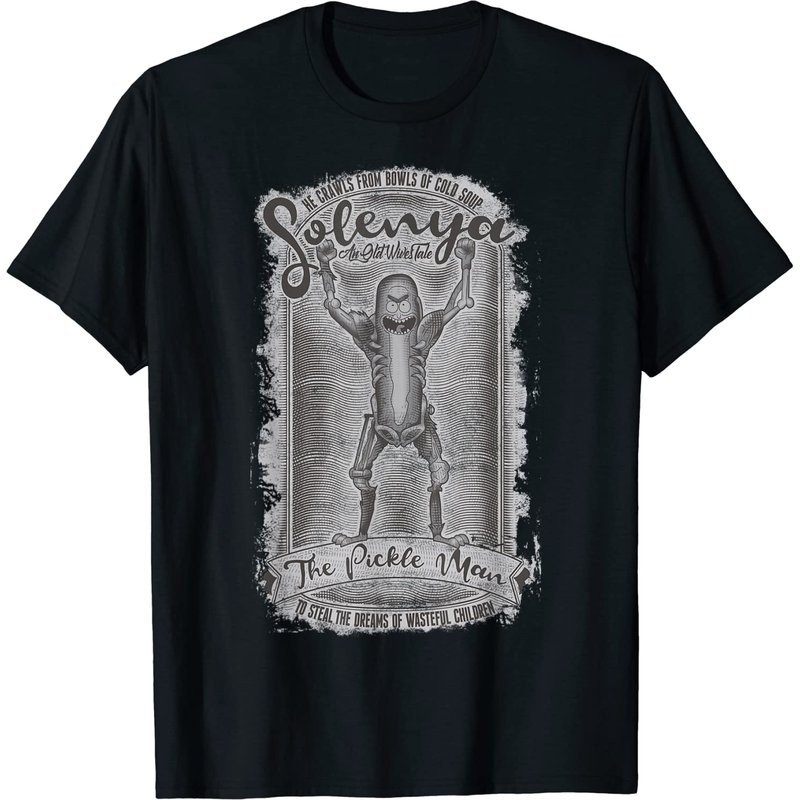 Rick And Morty Solenya The Pickle Man Graphic T-shirt for Men — Mens T Shirts