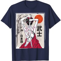 T-shirt Vintage Sakura Cerisier Culture Samurai Japonaise pour Hommes