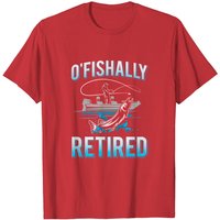 T-shirt humoristique Ofishally pour hommes, pêcheurs à la retraite