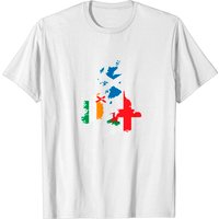 T-shirt pour hommes avec carte des îles britanniques