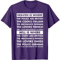 Heaven Is Where The Police Are T-shirt Citations Britanniques pour Hommes