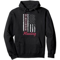 Hoodie à Capuche Drapeau Américain de Course sur Terre