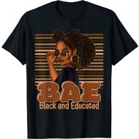 T-shirt Cute Melanin Afro Queen BAE Femme Éduquée Noire — T-shirts pour hommes
