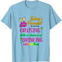 T-shirt assorti pour hommes Mardi Gras Cruise Today Forecast — T-shirts pour hommes