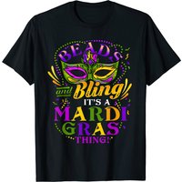 T-shirt Mardi Gras pour hommes en noir
