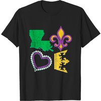 T-shirt pour hommes Mardi Gras J'aime Mardi Gras usé — T-shirts pour hommes