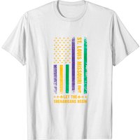 T-shirt pour hommes Fleur-de-lis Drapeau américain Mardi Gras St. Louis