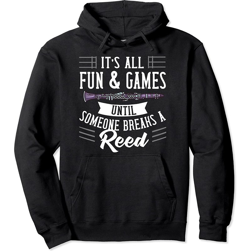 Clarinet Player Gift Pullover Hoodie for Marching Band — Mens Hoodies