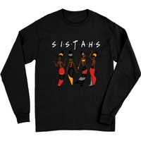Black Sistahs Queen Melanin Long Sleeve T-Shirt for Women — Mens T Shirts