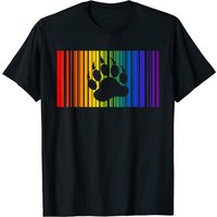 Gay Bear T-Shirt - LGBT Paw Barcode for Men